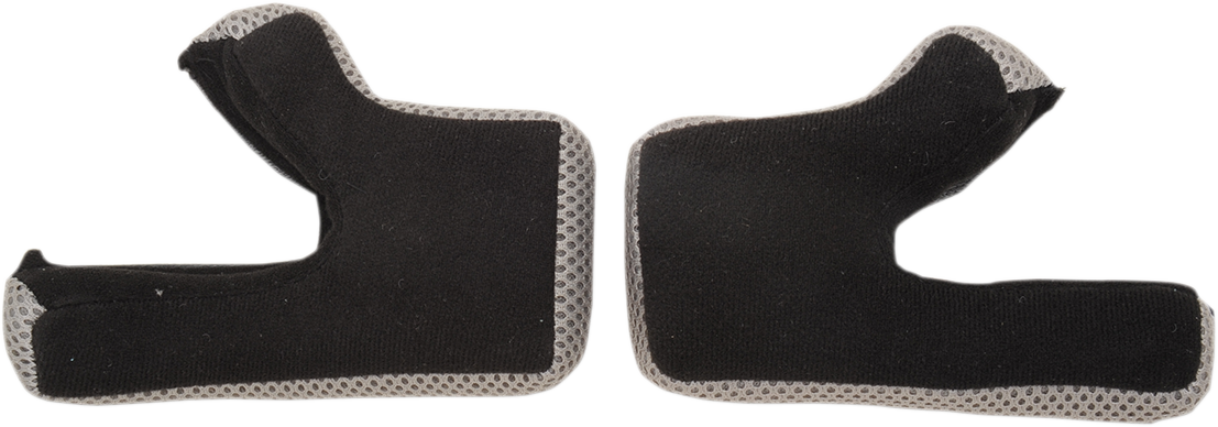 Z1R Youth Rise Cheek Pads in Ascend Black, small size, for Z1R motorcycle helmets, shown in the image.