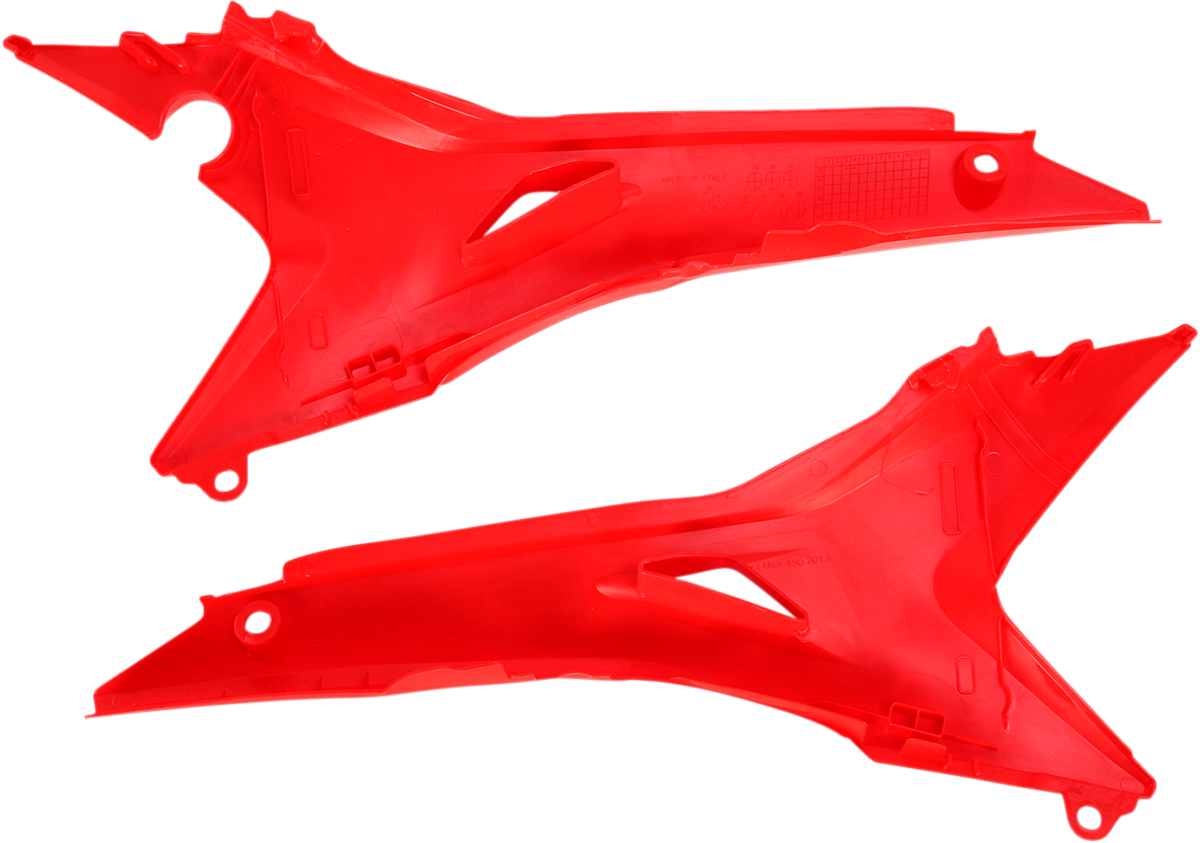 Red Acerbis Airbox Cover for motorcycle body, with brand details visible on the sleek, aerodynamic design.