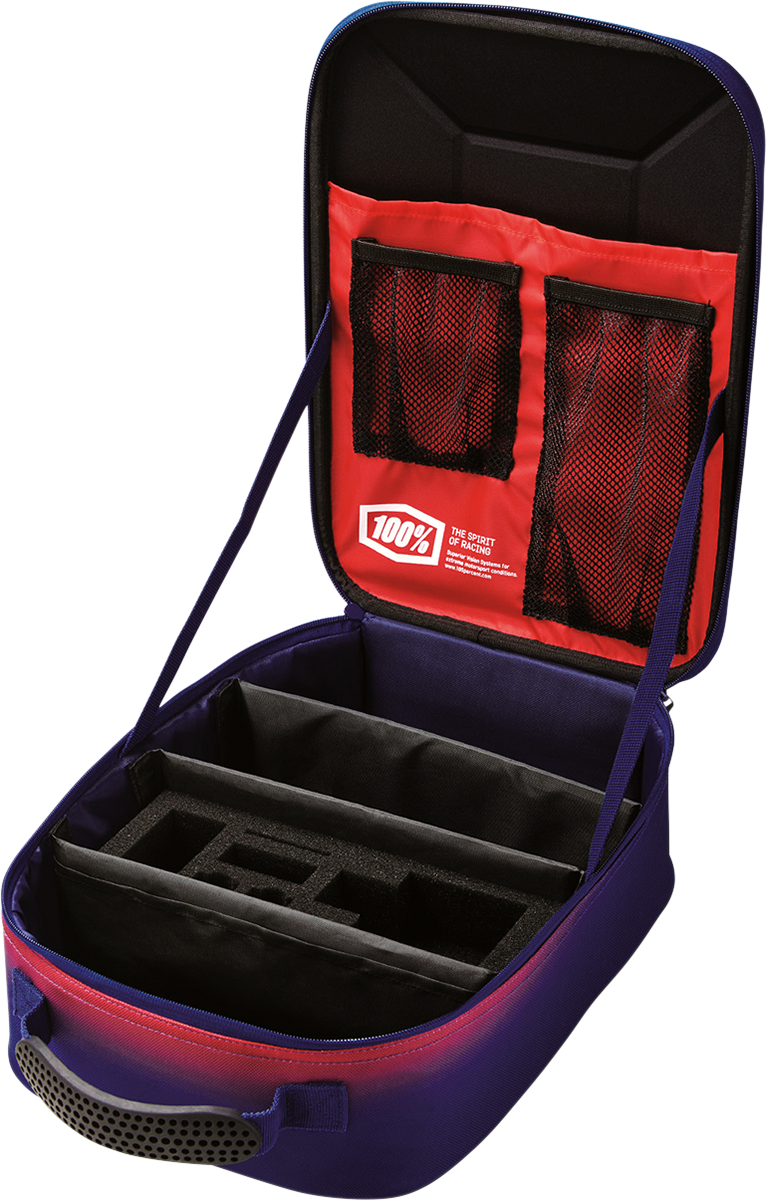Bill's Exhausts 100% Goggle Case Geo 01001-488-01, durable protective case for goggles with a sleek design and secure closure.