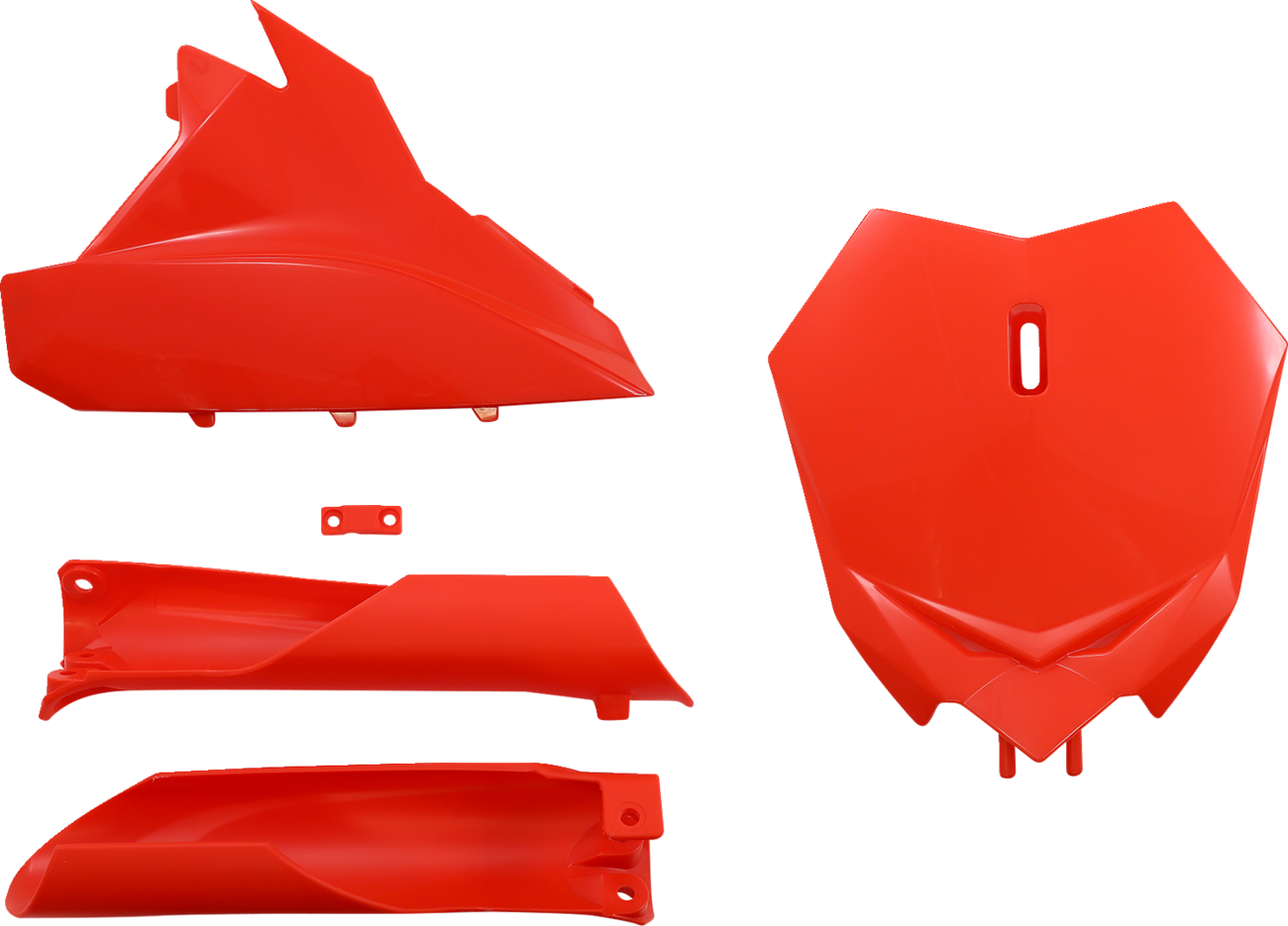 Acerbis OEM red full replacement body kit for motorcycles, featuring panels and body components with a sleek red finish.