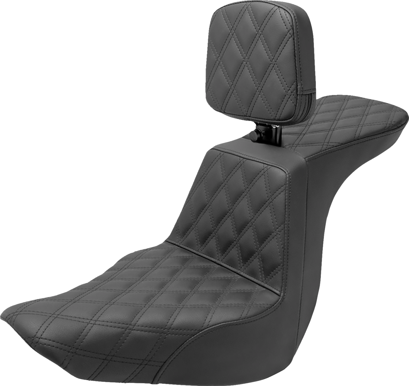 Bill's Exhausts SADDLEMEN Tour Step Up Seat with rider backrest and full lattice stitch for FLSB/FXLR 2018-2022 motorcycle
