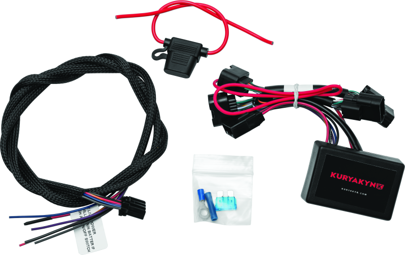 Kuryakyn trailer wiring kit for Honda Gold Wing GL1800, showing 4-wire flat connector for motorcycle trailer wiring setup.