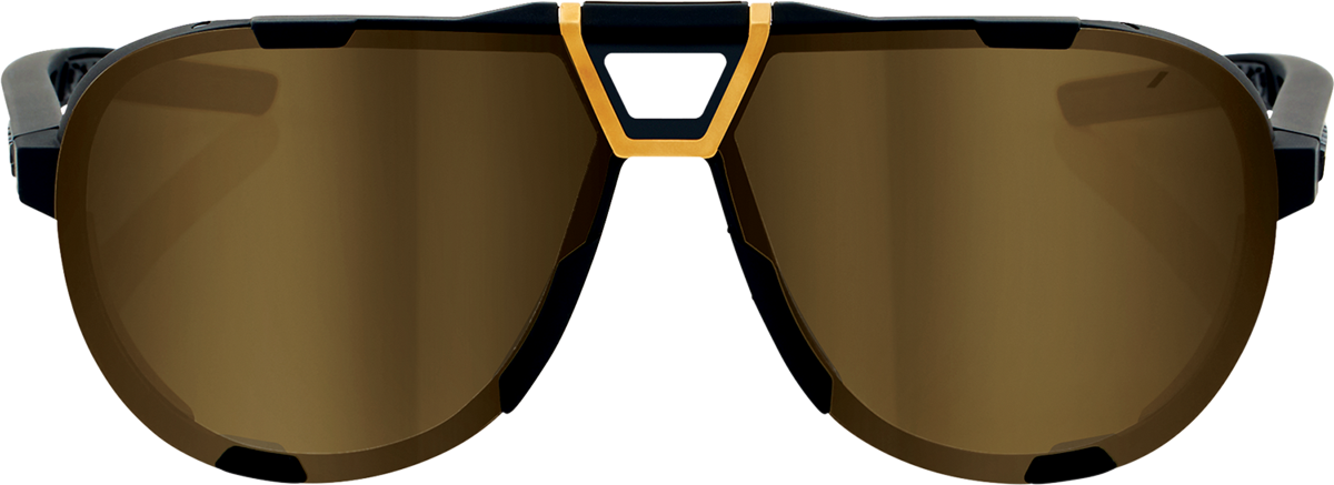 Bill's Exhausts Westcraft sunglasses with soft tact black frames and gold mirror lenses, stylish and protective eyewear.