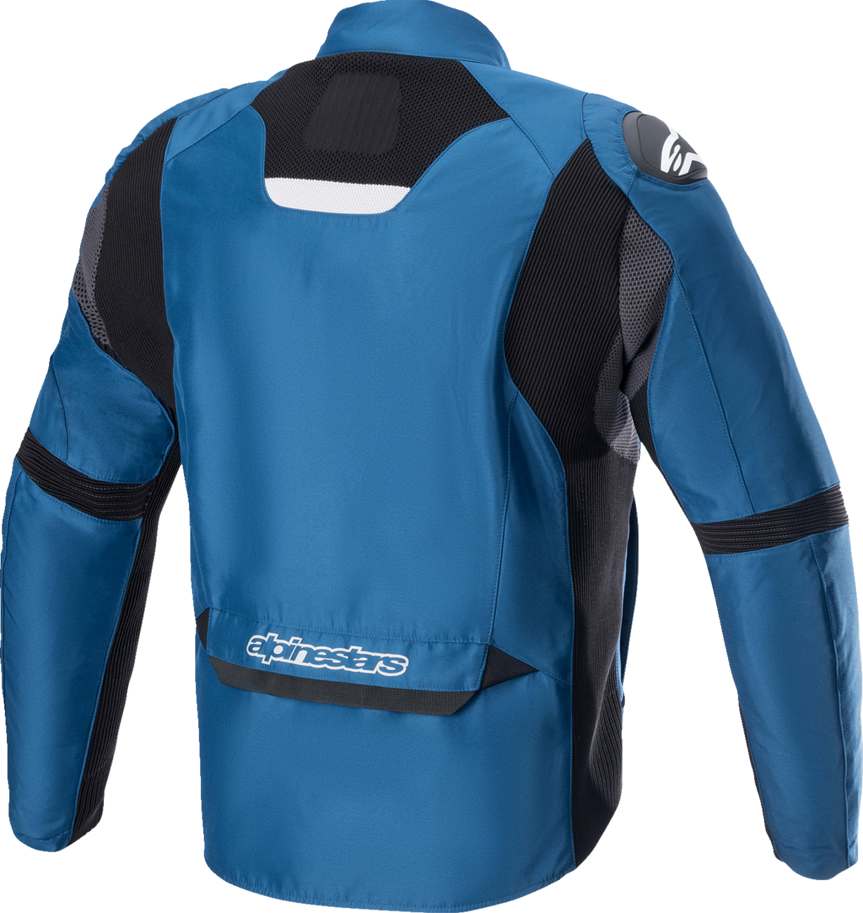 Black and blue ALPINESTARS T SP-5 Rideknit® motorcycle jacket in 4XL with protective design and sleek sporty look.
