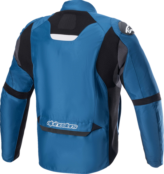 Alpinestars T SP-5 Rideknit jacket in black and blue, large size, showing front view with detailed fabric and design.