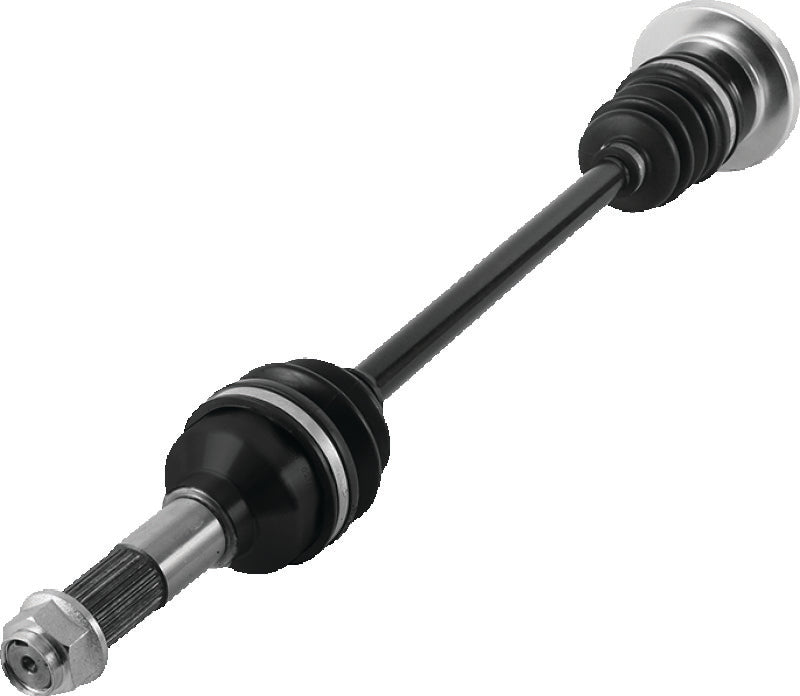 QuadBoss rear right rugged axle for Yamaha YXR700F Rhino 700 FI, showing the durable metal construction and mounting points.