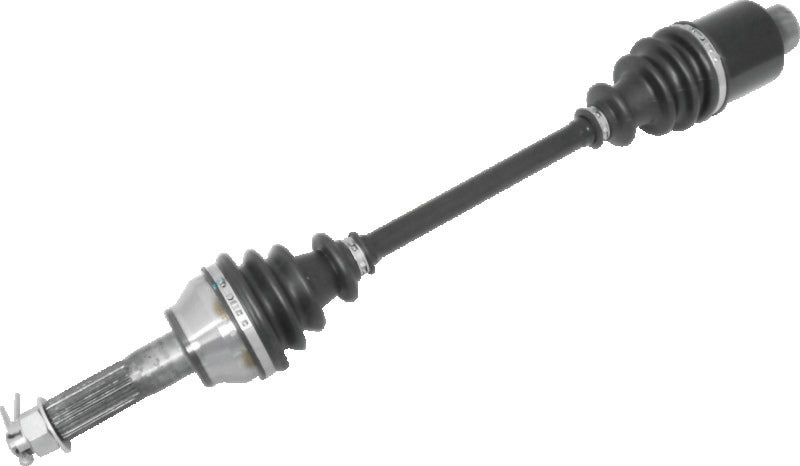 QuadBoss replacement axle for Polaris Ranger 6x6 700/800 series, part #609457, showing the durable axle with metal components.