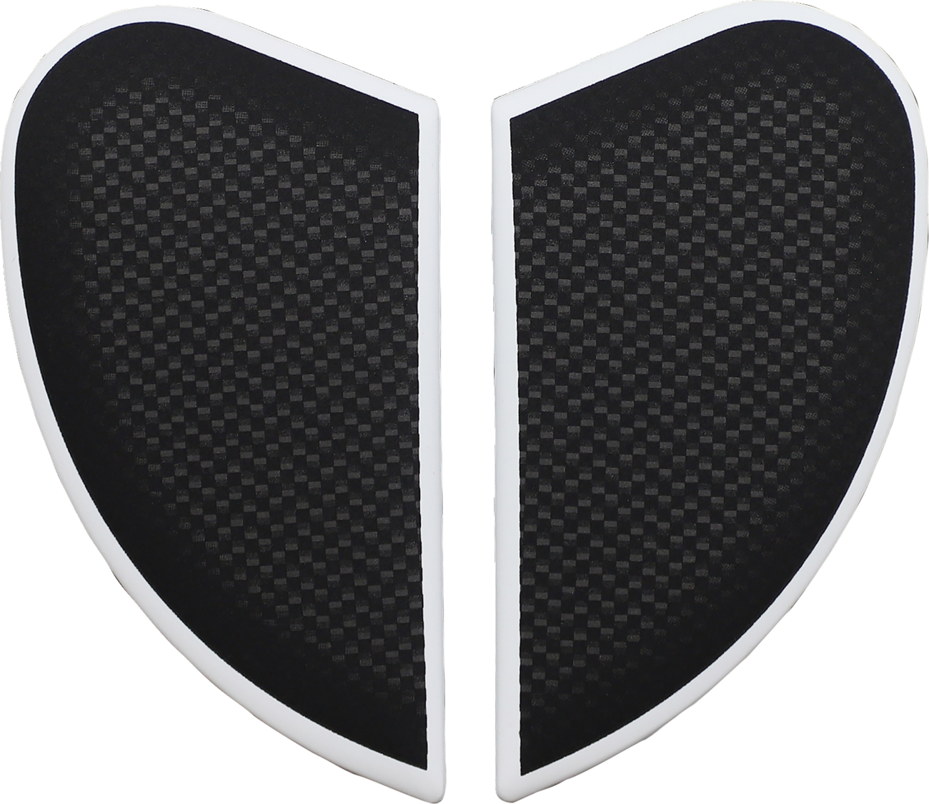 White ICON Airform™ Side Plates for Resurgent helmet, helmet parts by Bill's Exhausts, shown in the product image.