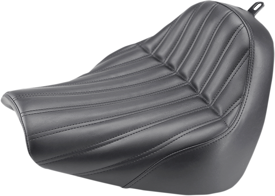 Bill's Exhausts SADDLEMEN Renegade Solo Seat Knuckle 818-31-0023 for motorcycle with sleek black leather and contoured design