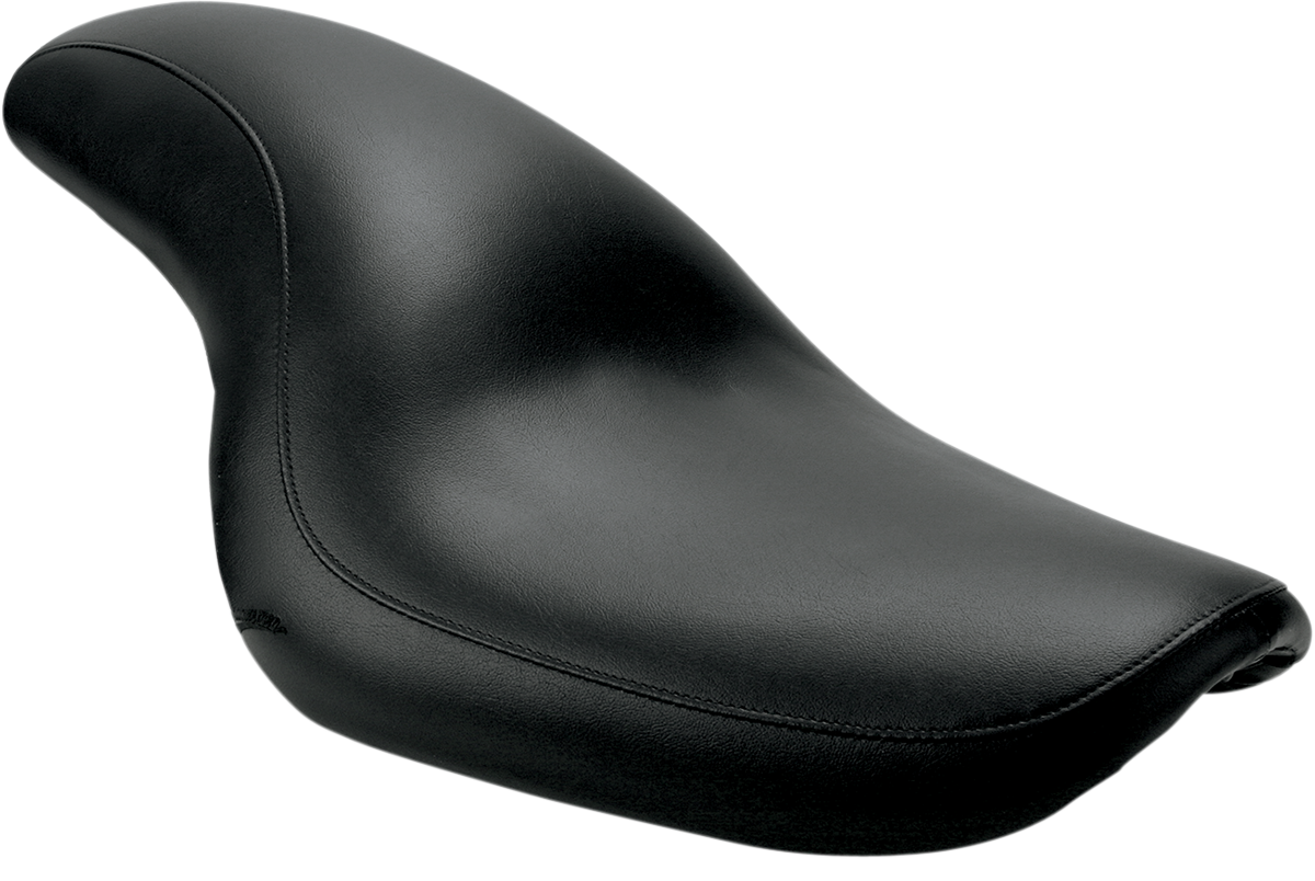 Black SADDLEMEN Profiler motorcycle seat by Bill's Exhausts with smooth surface, designed for comfort and style.