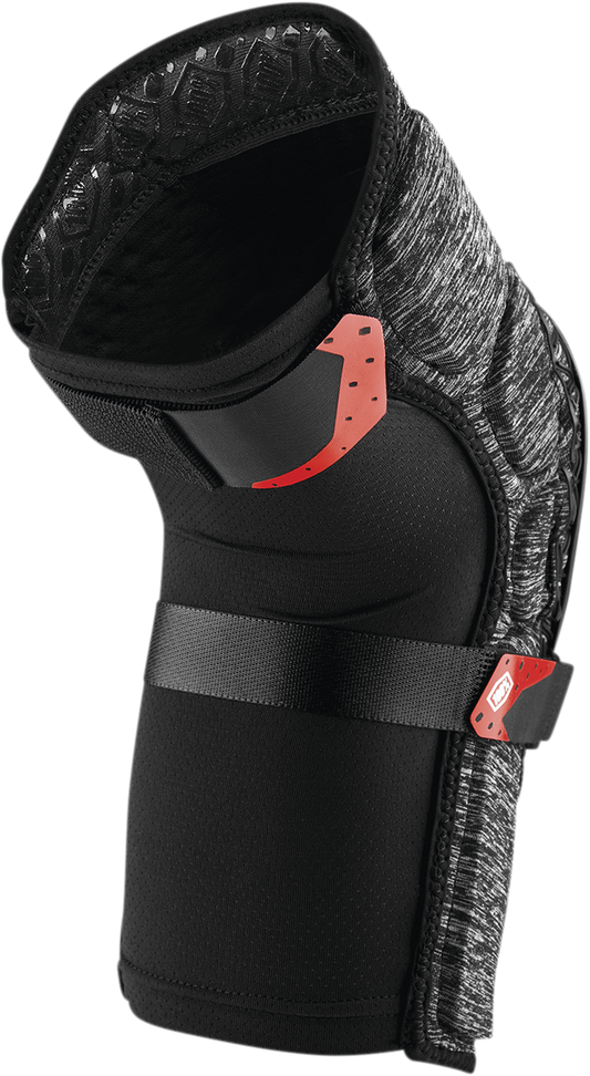 Gray and black Surpass Knee Guards by Bill's Exhausts, medium size, with padded protective design for knee support and safety.