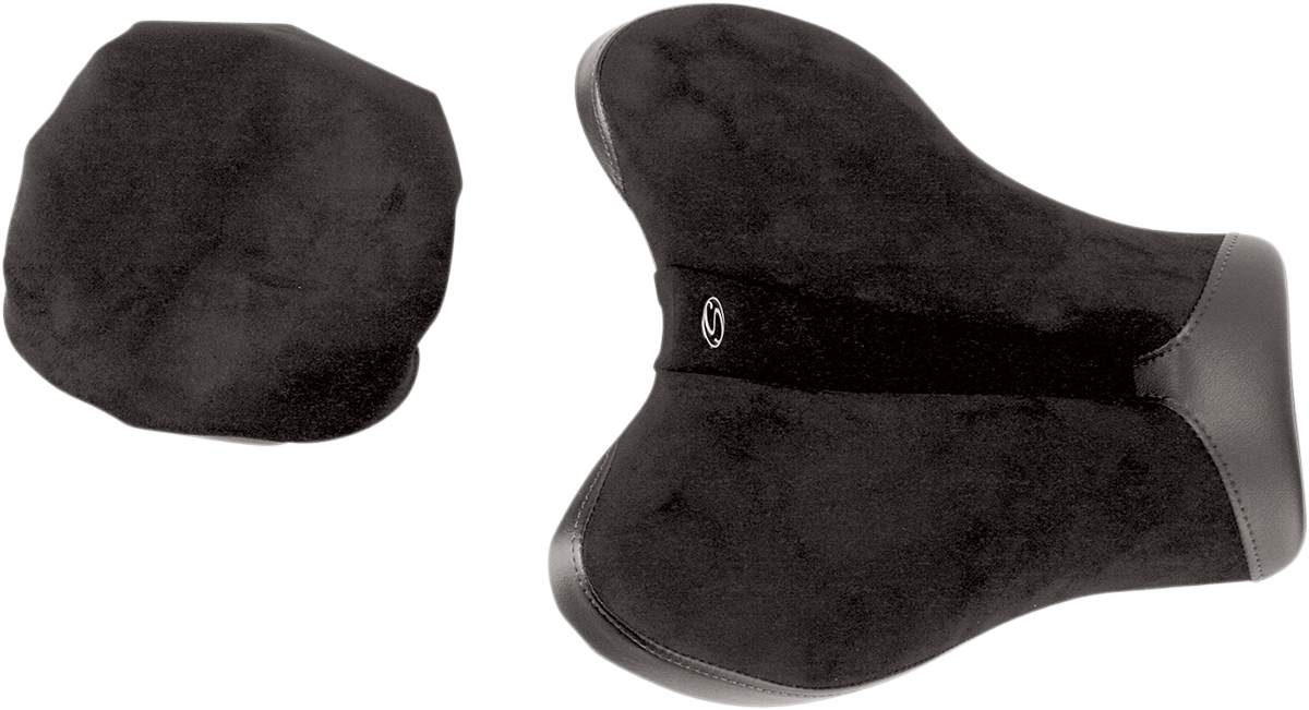 Black Saddlemens Gel Channel Sport Seat for GSXR 1000 motorcycle, featuring ergonomic design and cushioning for rider comfort.