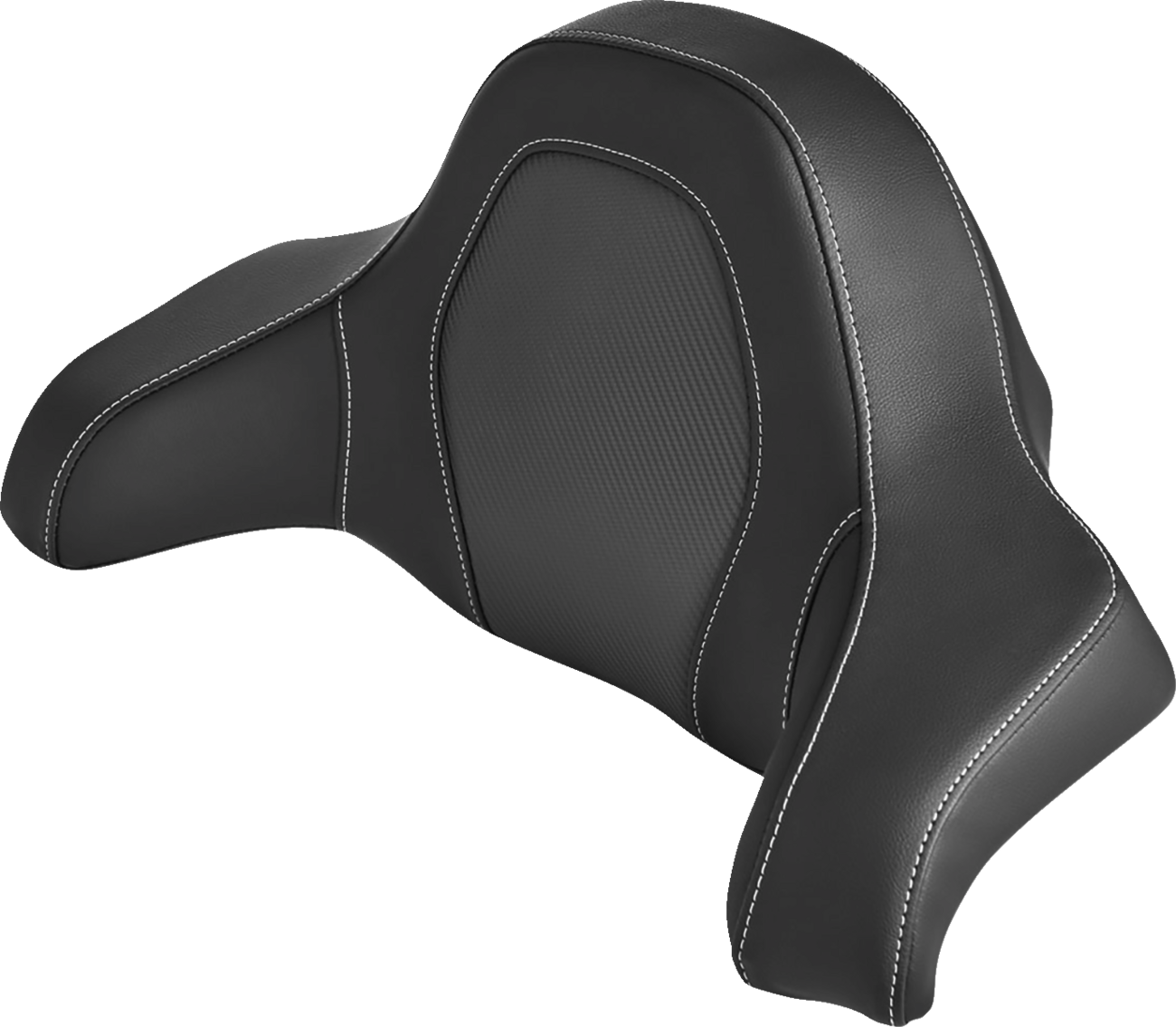 Carbon fiber SADDLEMEN TourPak backrest/trunk pad for passenger seat on Honda GL1800 2018-2023 motorcycle, by Bill's Exhausts.