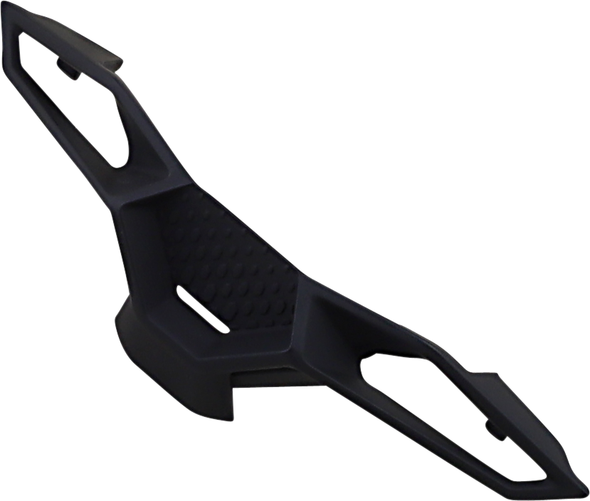 Black 100% Racecraft 2 Nose Guard by Bill's Exhausts, designed for motorcycle protection with a sleek, durable construction.