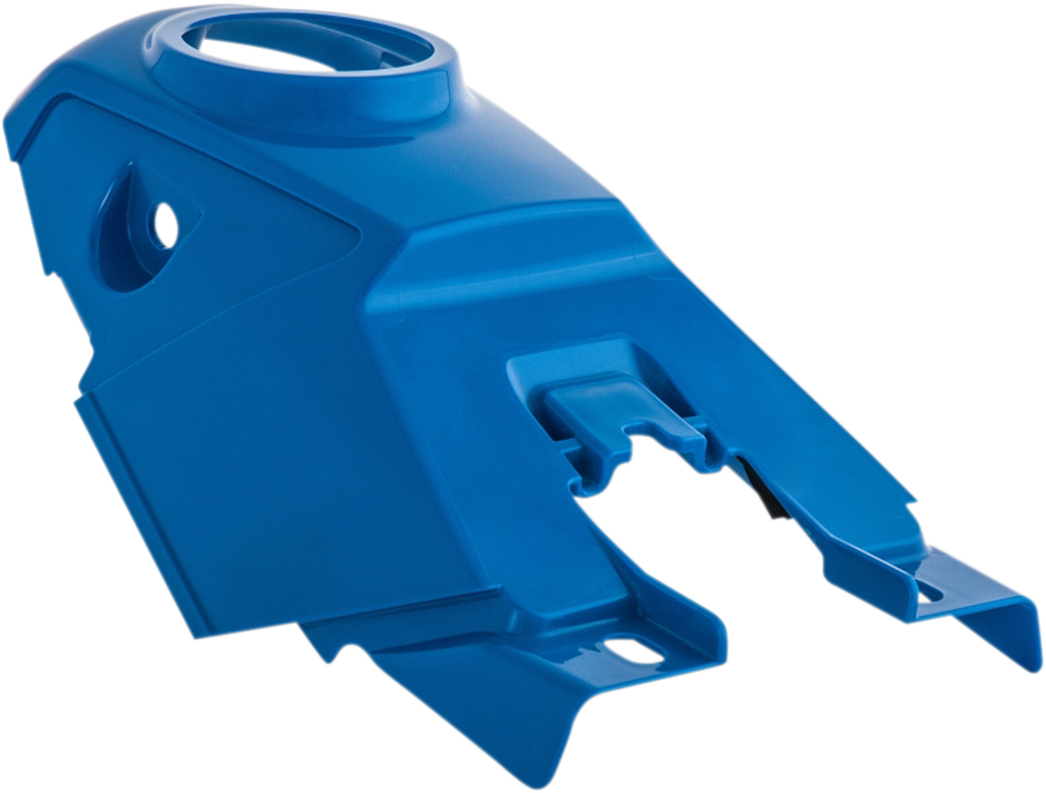 Blue Acerbis tank cover for motorcycle body, designed for durability and style, with visible branding and textured surface.
