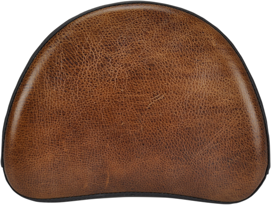 SADDLEMEN Lariat Sissy Pad seat by Bill's Exhausts, featuring padded leather with decorative stitching for motorcycle comfort.