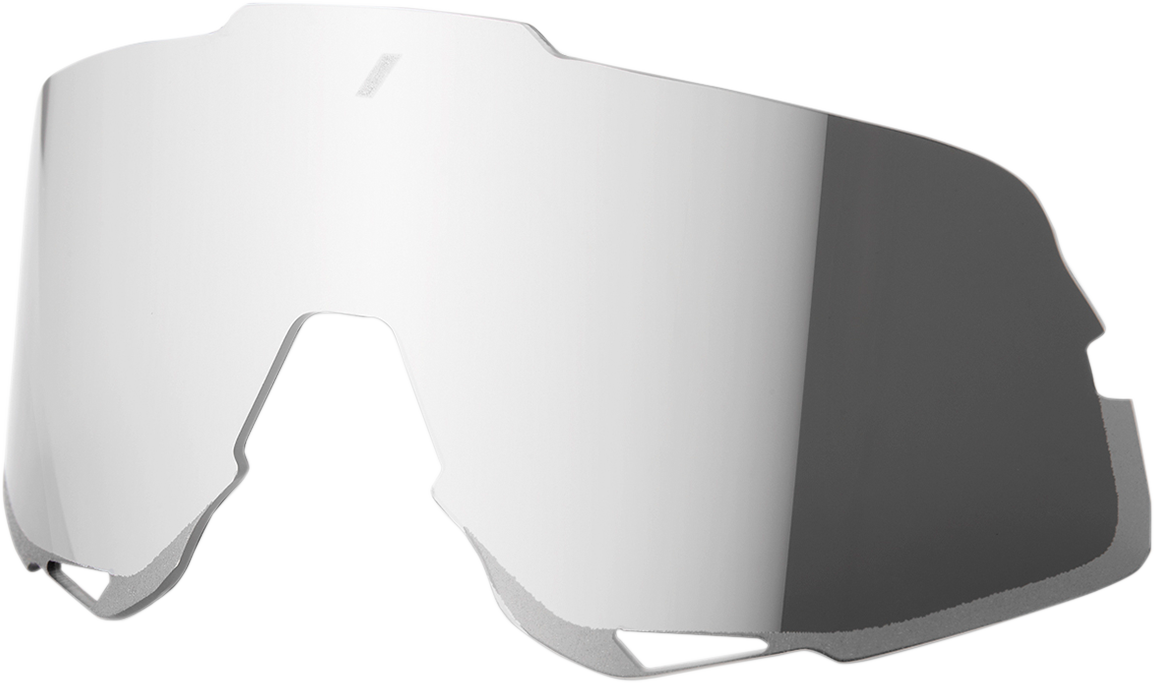 Bill's Exhausts Glendale Silver Mirror Lens 100% for eyewear, featuring reflective silver mirror finish and clear lens frame.