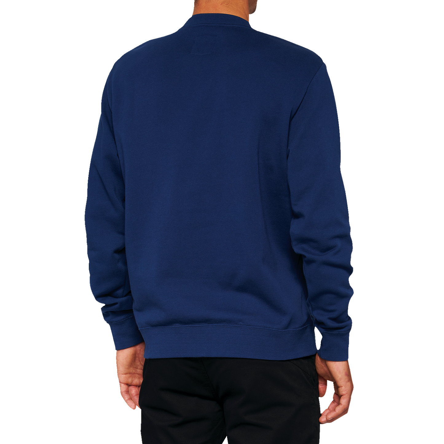 100% Icon Long-Sleeve Fleece Sweatshirt - Navy - Medium 20026-00016 - Howling Moto