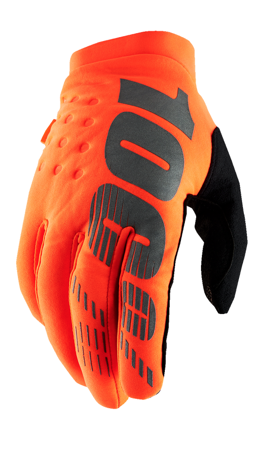 100% Brisker Gloves - Fluo Orange/Black - 2XL 10003-00014 - Howling Moto