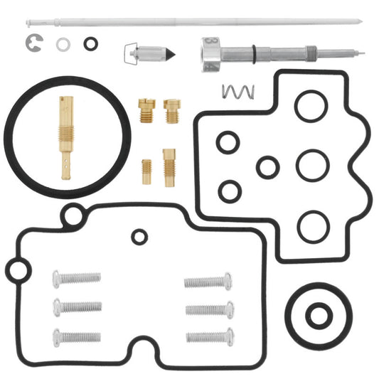 QuadBoss carburetor repair kit for 2007 Honda TRX450R, includes two carburetor rebuild kits with detailed parts.