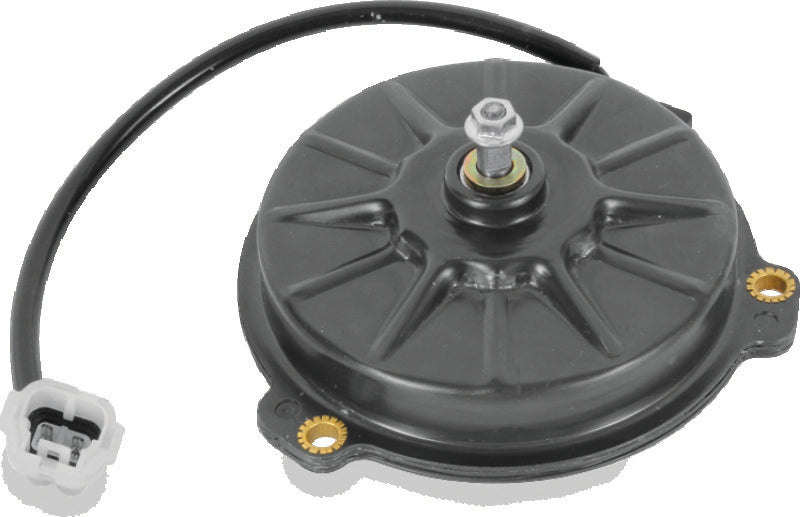 QuadBoss fan motor for Honda TRX450R and TRX420 FourTrax Rancher models, showing the motor assembly with mounting components.
