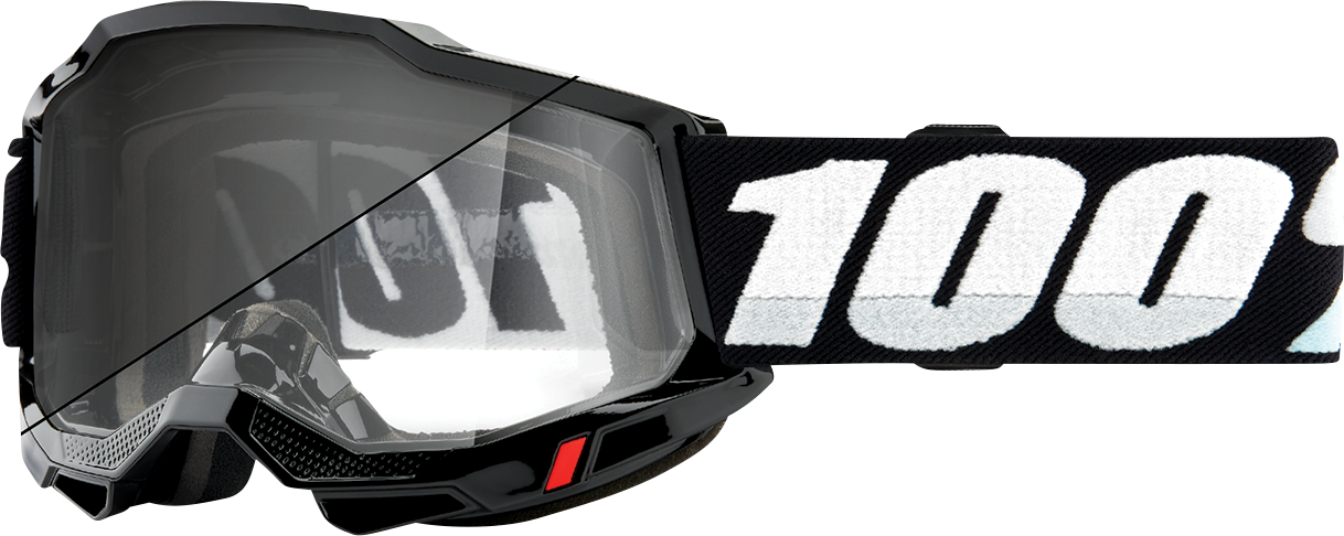 Bill's Exhausts 100% Accuri 2 Goggles in black with photochromic lenses, designed for outdoor sports and protection.