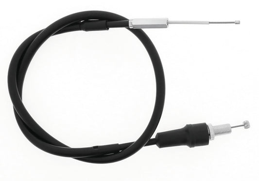 QuadBoss throttle cable for Yamaha YFM660 Grizzly, showing durable black cable with metal fittings for power sports ATV.