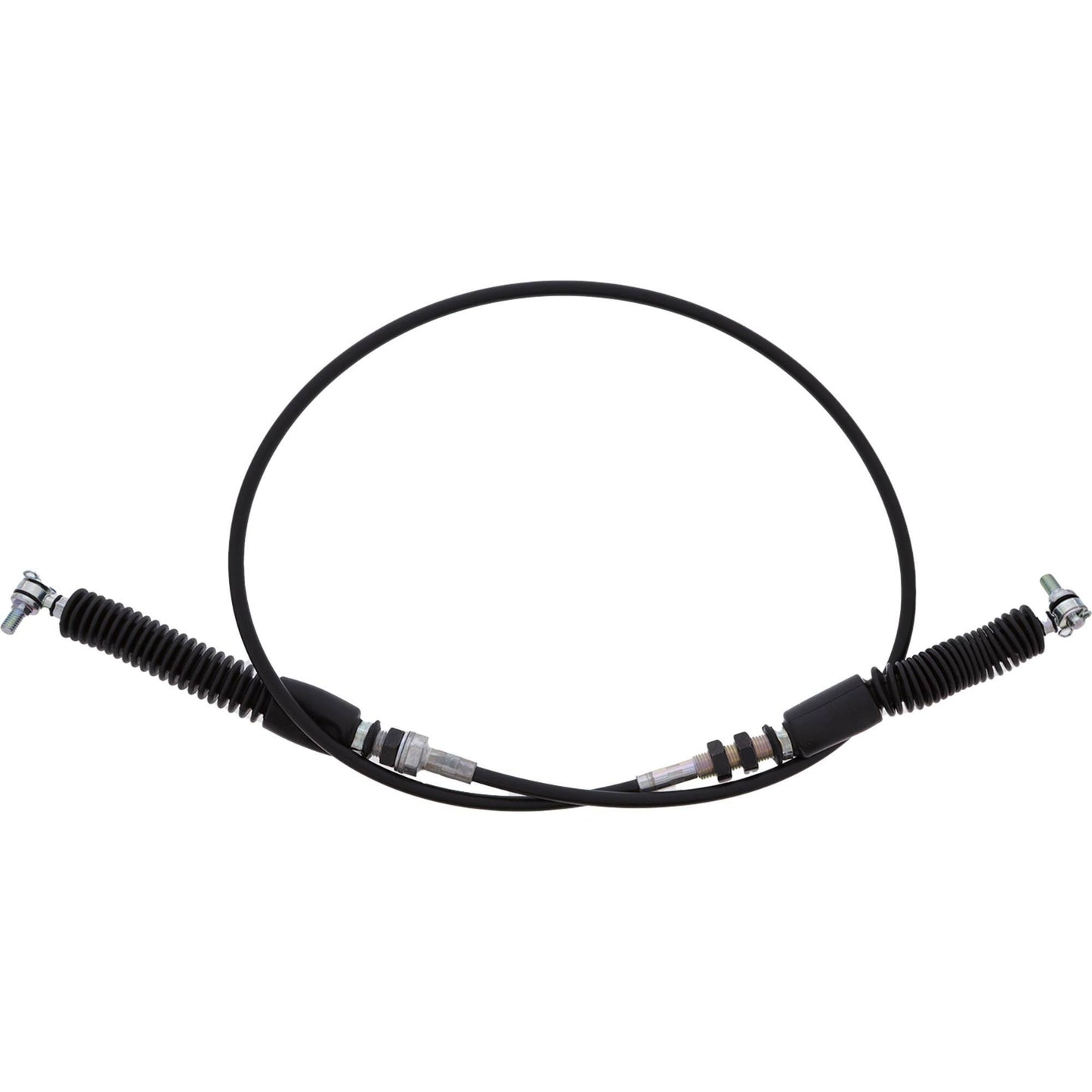 Heavy-duty ATV shift cable by ALL BALLS with durable PVC sheathing, designed for reliable gear shifting on all terrain vehicles.