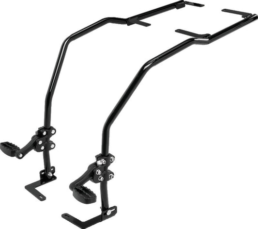QuadBoss 2015 Polaris Sportsman 325 ETX fender protector with durable rear rack and footpeg cover, black plastic construction.