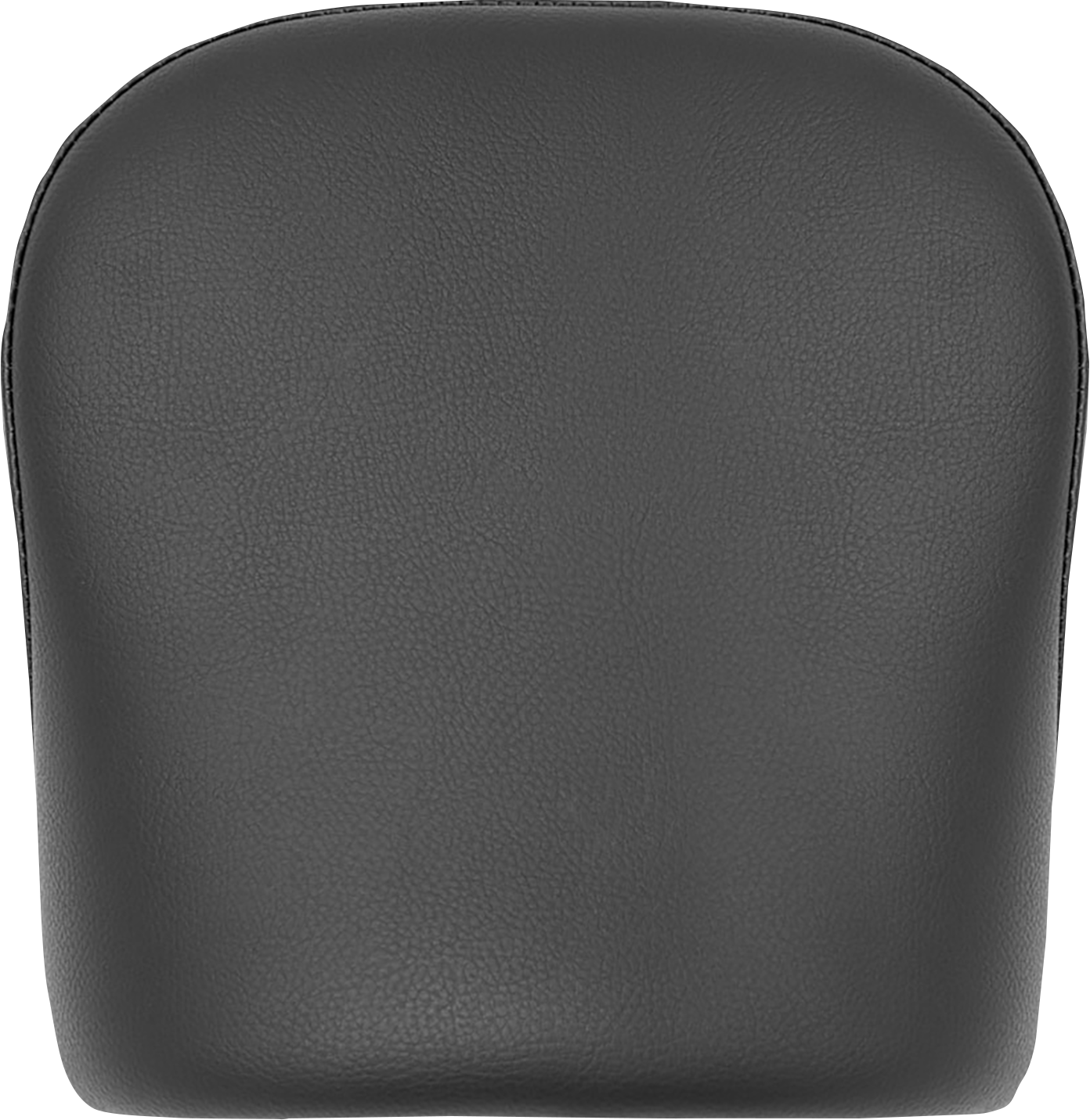 Black Saddlemens Heels Down Touring Pillion Pad seat for motorcycle, plain design, with cushioning and mounting hardware visible.
