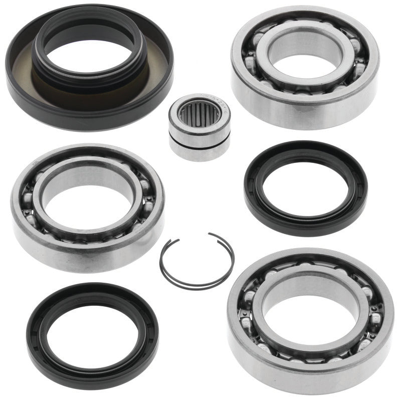 QuadBoss rear differential bearing and seal kit for Honda TRX500 FourTrax Foreman models, featuring components for rear axle repair.