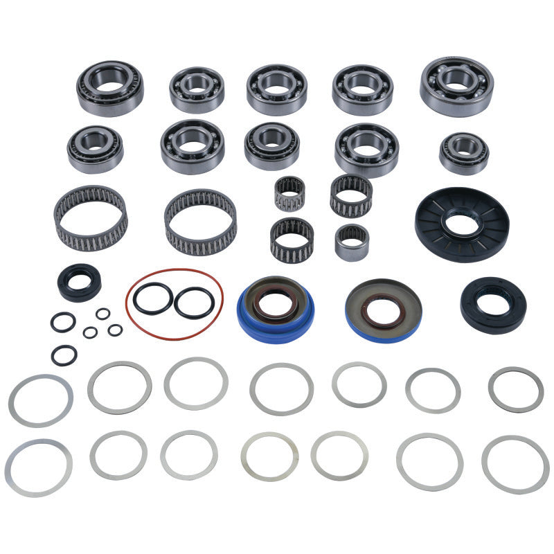 QuadBoss transmission rebuild kit for Polaris RZR 800 (2008-2009), showing parts including gears and seals for repair.
