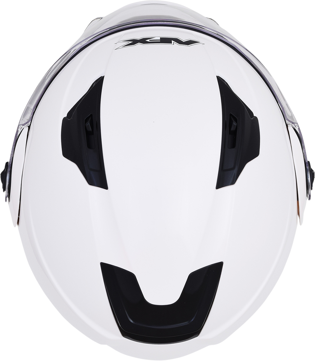 Pearl white AFX FX-111 helmet in small size, featuring a smooth, glossy finish and aerodynamic design for motorcycle riding.