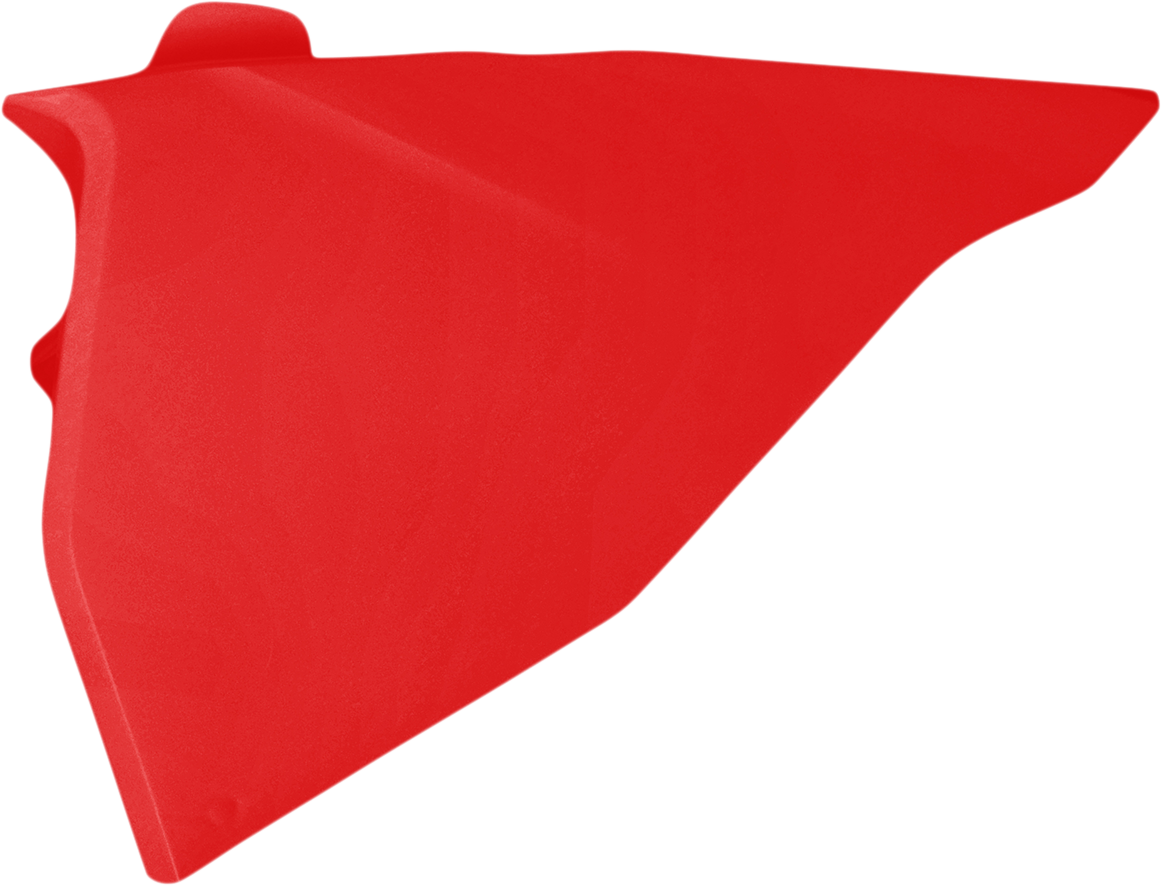 Acerbis red Airbox Cover for motorcycle, body part with sleek design, shown in close-up view.