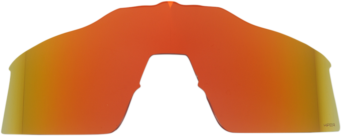 Bill's Exhausts 100% Speedcraft SL Red Mirror Lens with reflective red coating, designed for high-performance motorcycle eyewear.
