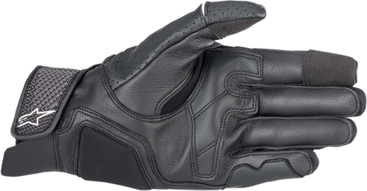 Alpinestars Morph Sport gloves in black, 2XL size, featuring protective padding and a secure wrist closure for motorcycle riding.