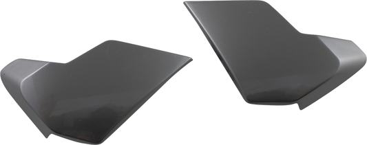 Silver Jewel ICON Airfliteâ„¢ side plates for helmets, featuring a sleek design and brand-specific detailing.
