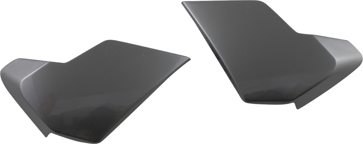 Silver Jewel ICON Airflite™ side plates for helmets, featuring a sleek design and brand-specific detailing.
