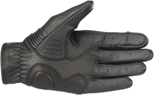 Black ALPINESTARS Crazy Eight motorcycle gloves in 3XL size, featuring protective design and reinforced palms.