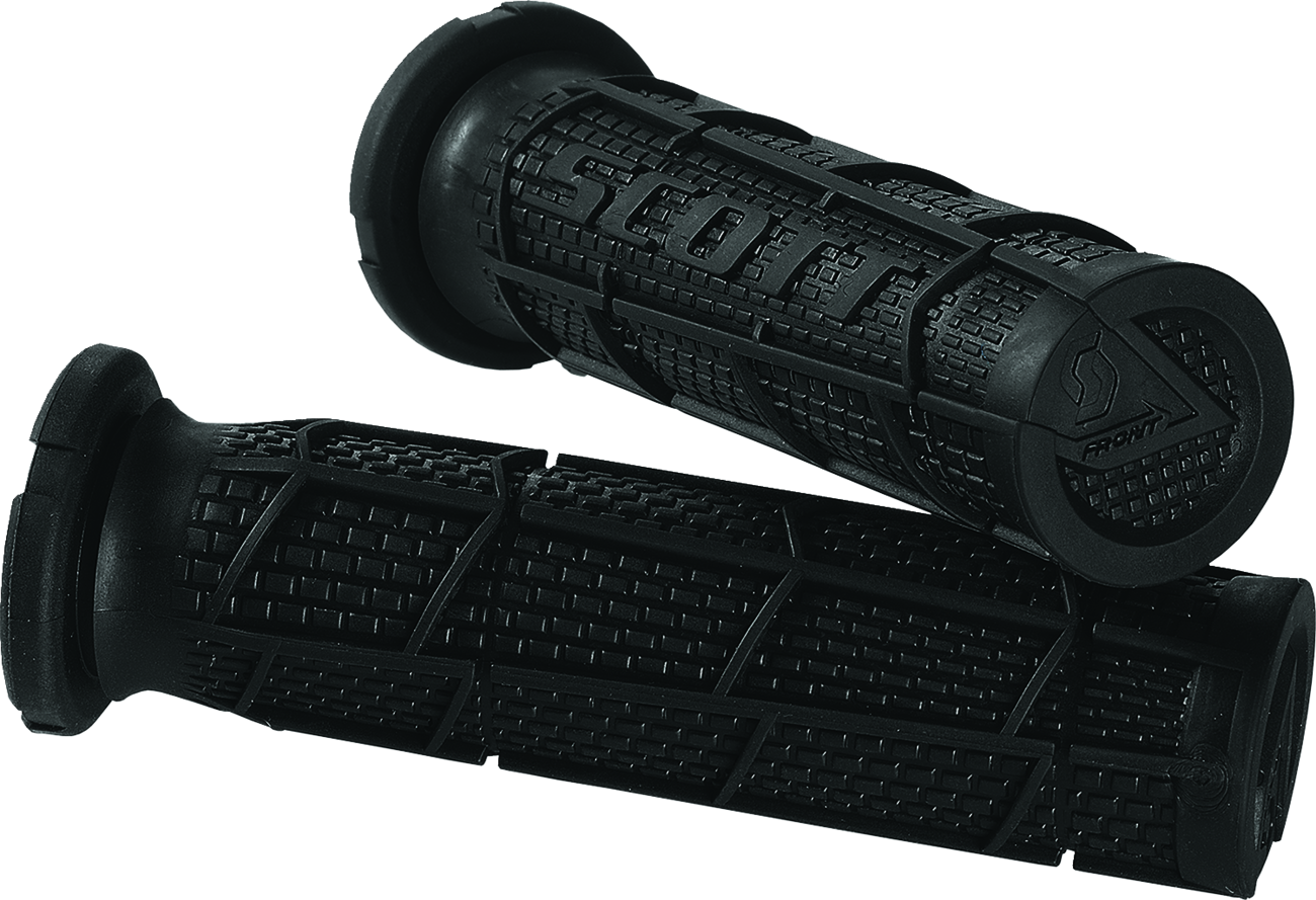 Black Scott Radial Waffle ATV engine grip with textured surface, designed for secure handling and durability.