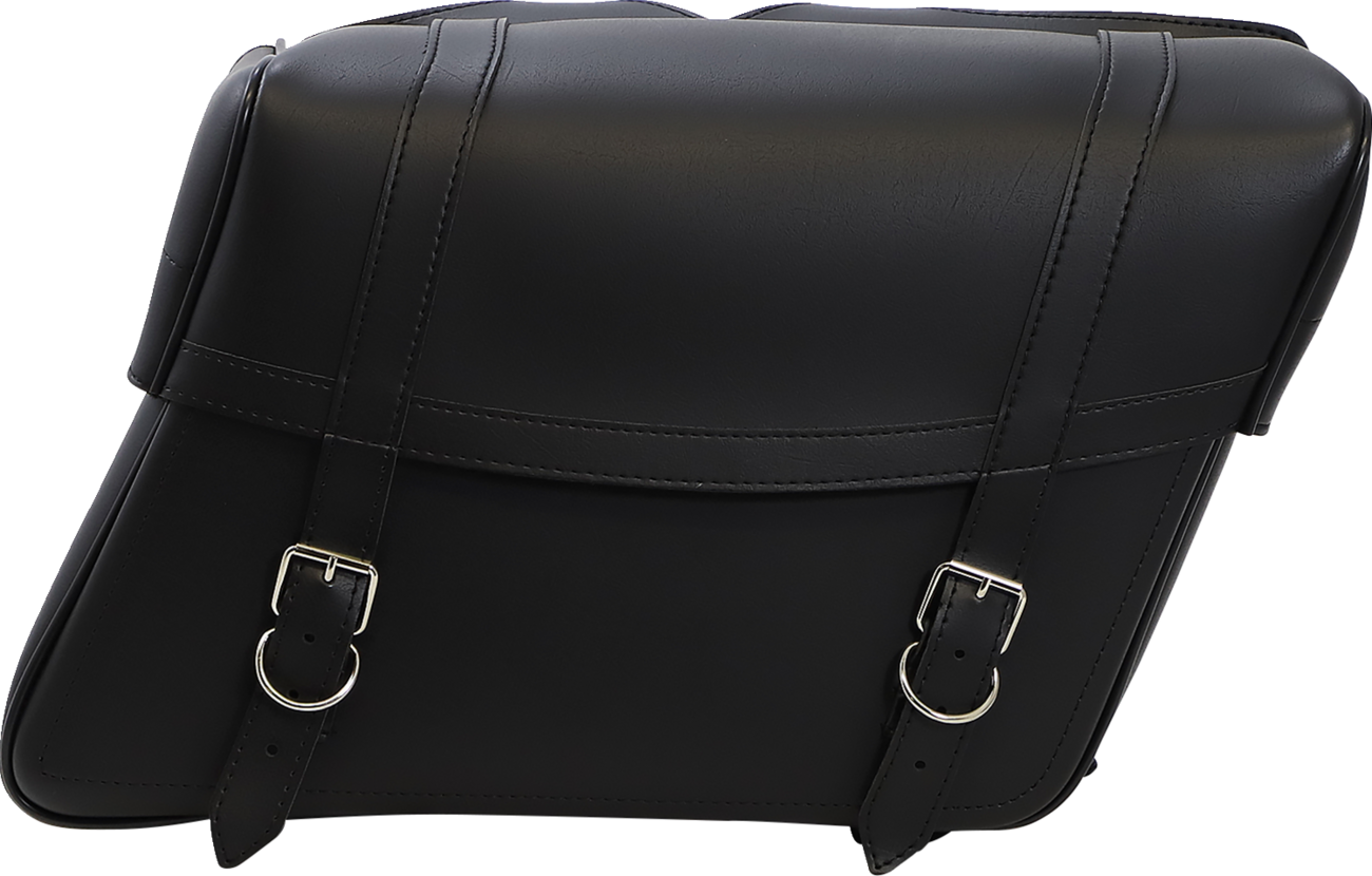 Bill's Exhausts Saddlemens Highwayman slant-style saddlebags for motorcycles, featuring durable construction and stylish design.