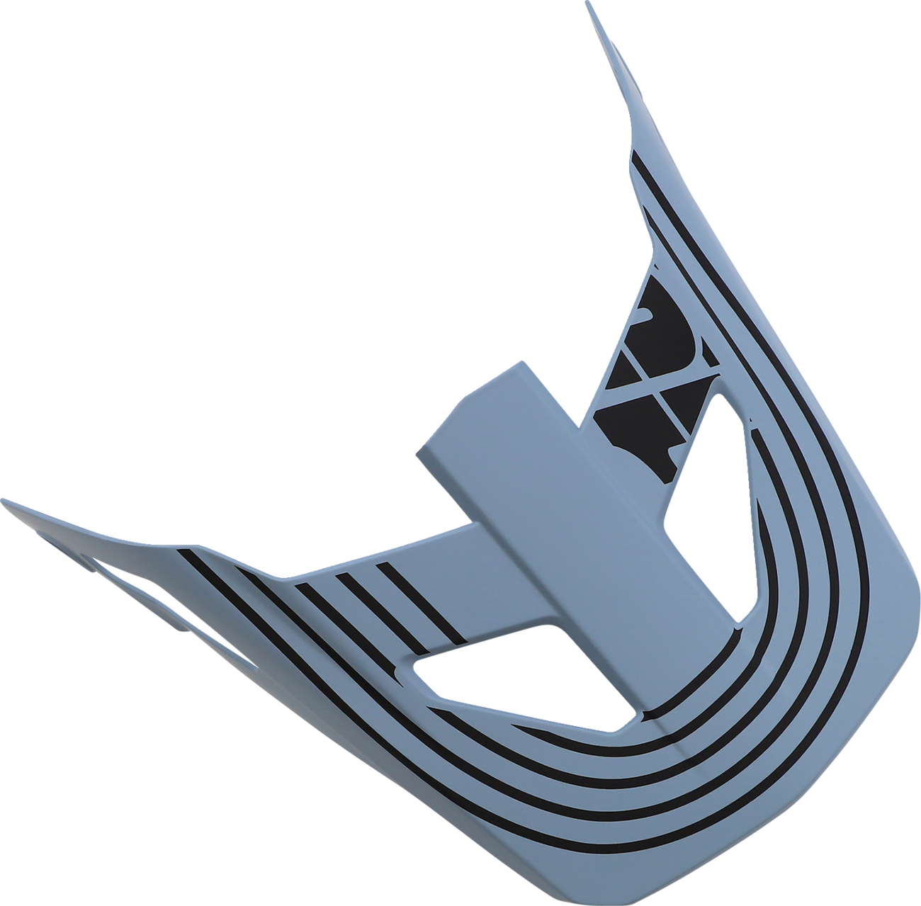 Gray Caltec 100% Status visor for helmets, featuring a clear shield and secure attachment points, designed for Bill's Exhausts helmets.