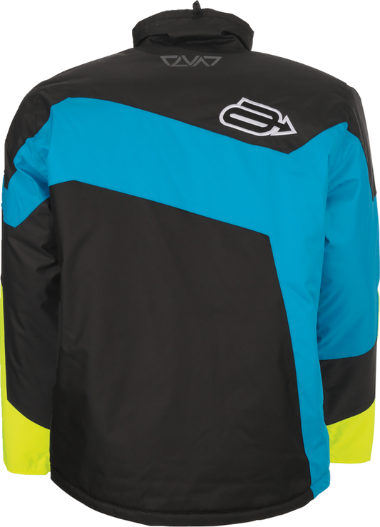 Bill's Exhausts ARCTIVA Pivot 6 Jacket in black, blue, and hi-vis with 2XL size, featuring a waterproof, insulated outdoor jacket.