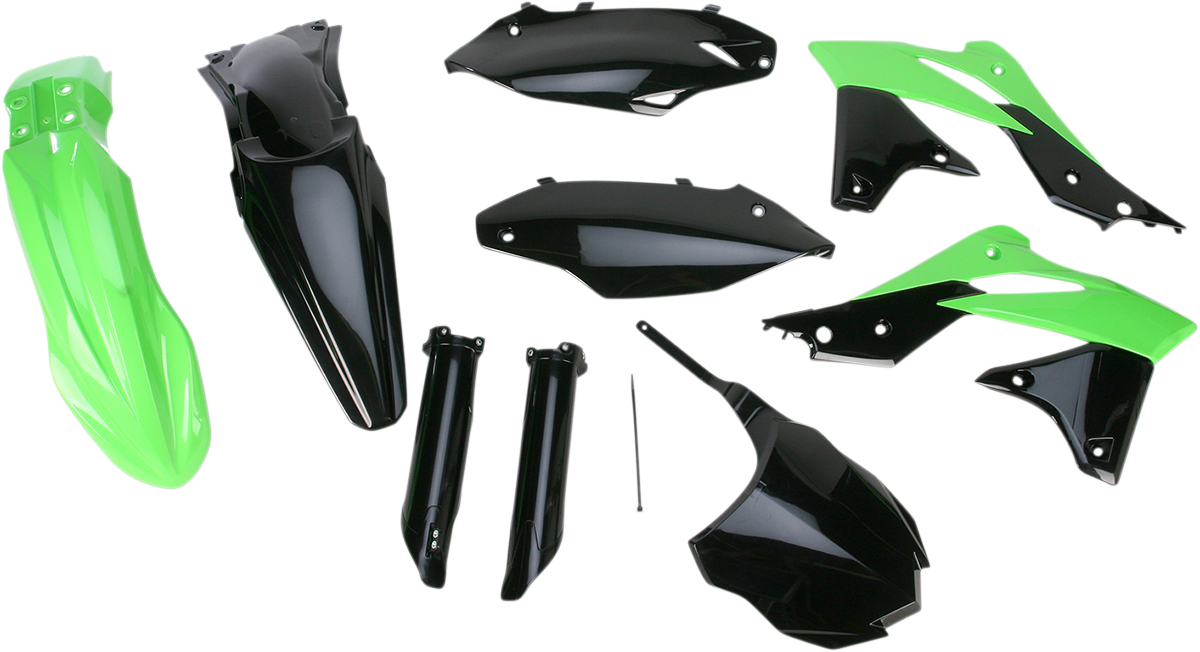 ACERBIS Full Replacement Body Kit - OEM '13 Black/Green 2314183914 - Howling Moto