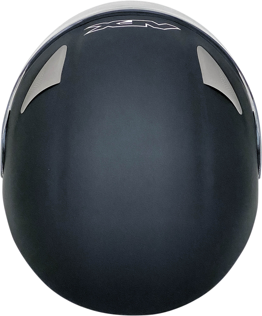 Black AFX FX-Magnus motorcycle helmet in flat black, 3XL size, featuring a sleek aerodynamic design and secure strap.
