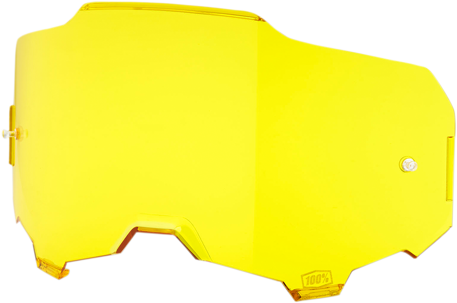 Yellow Armega lens by Bill's Exhausts, 100% Armega lens for enhanced visibility and style, shown in bright yellow color.
