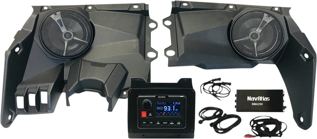Bill's Exhausts NAVATLAS Audio Kit Zone 2 X3 X35ZONE2 speakers, compact car audio speakers with sleek design.