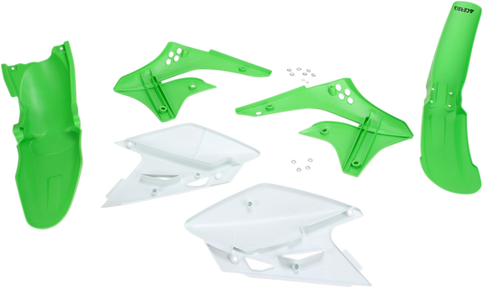 Acerbis standard replacement body kit for motorcycles showing the OEM body panels and parts in a neutral setting.