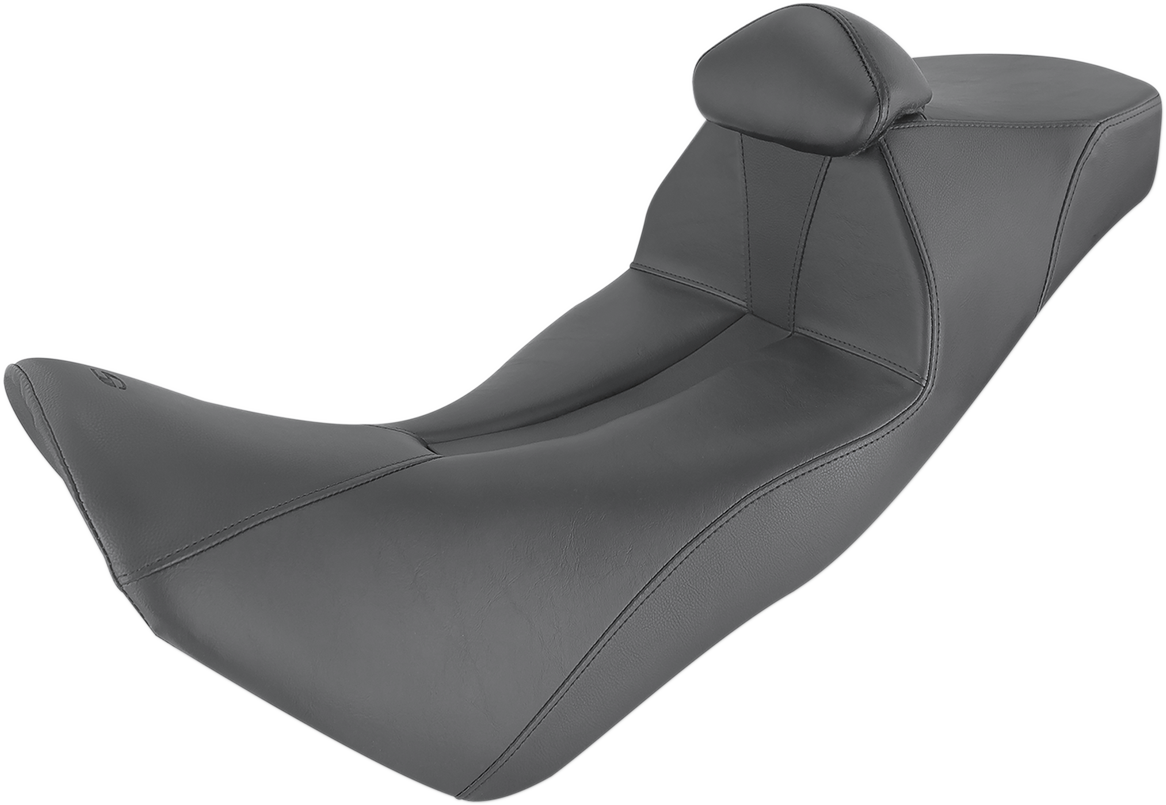 SADDLEMEN Adventure Track Seat for Africa Twin, low-profile motorcycle seat with backrest, designed for comfort and performance.