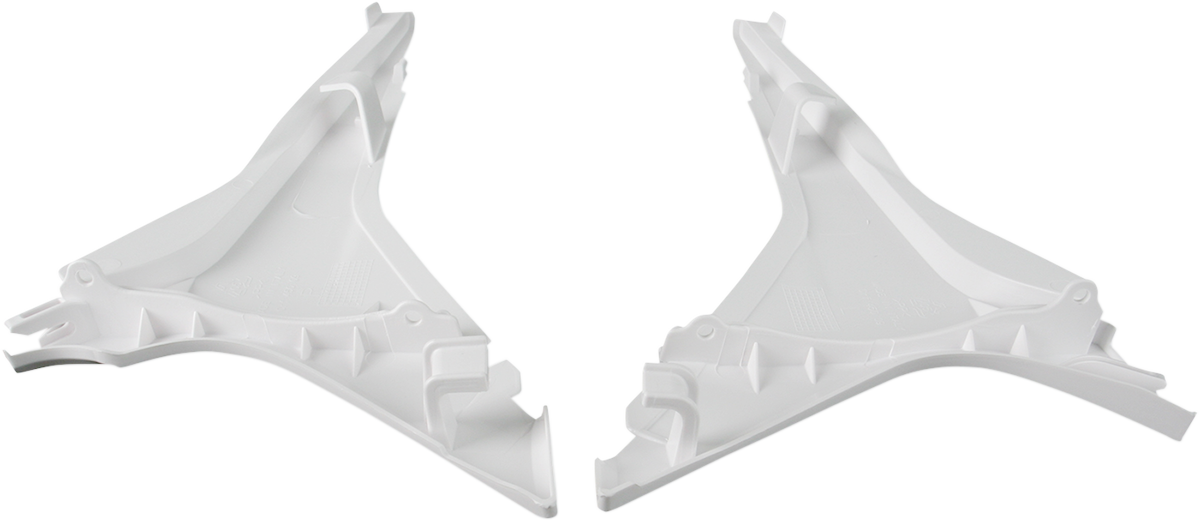 White Acerbis Airbox Cover for motorcycle body, designed for optimal fit and protection, by Bill's Exhausts.